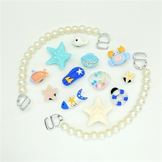 Charms til Crocs med havtema - 14 stk